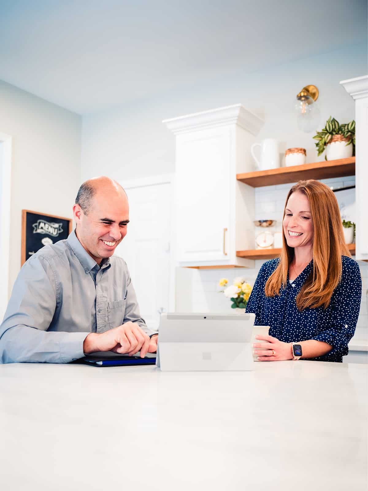 Bee Bright's electrician is reviewing different options with the homeowner
